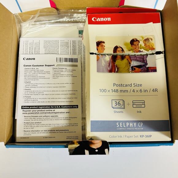 Open Box Canon Selphy CP780 Compact Color Photo Printer Used Working - Picture 5 of 16